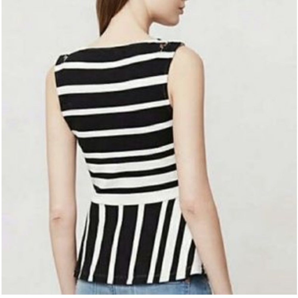 Anthropologie Postmark Striped Peplum Top, XL